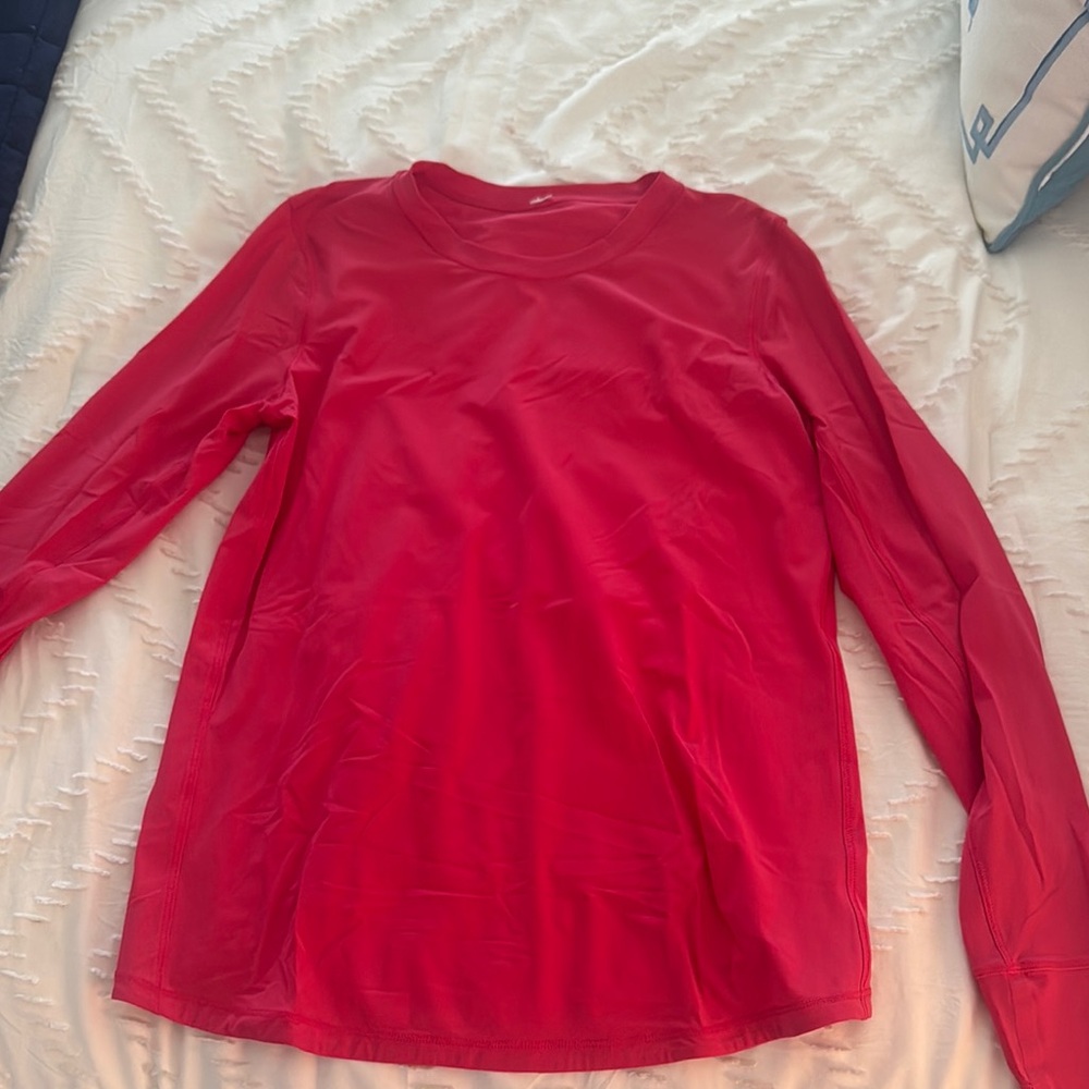lululemon athletica hot pink Long Sleeve Top